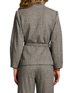 Sculpted Check Jacket