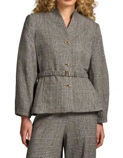 Sculpted Check Jacket
