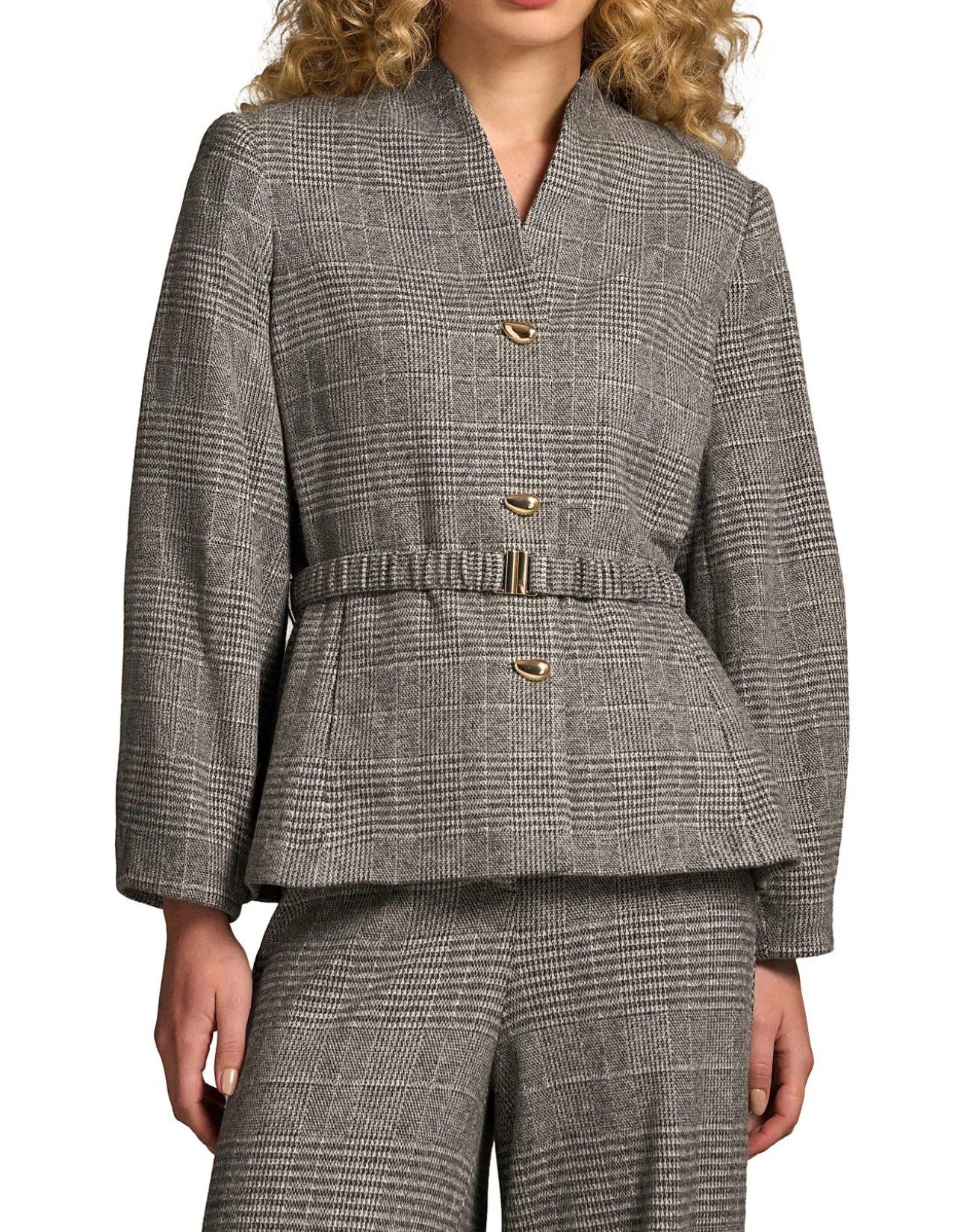 Sculpted Check Jacket