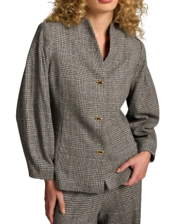 Sculpted Check Jacket