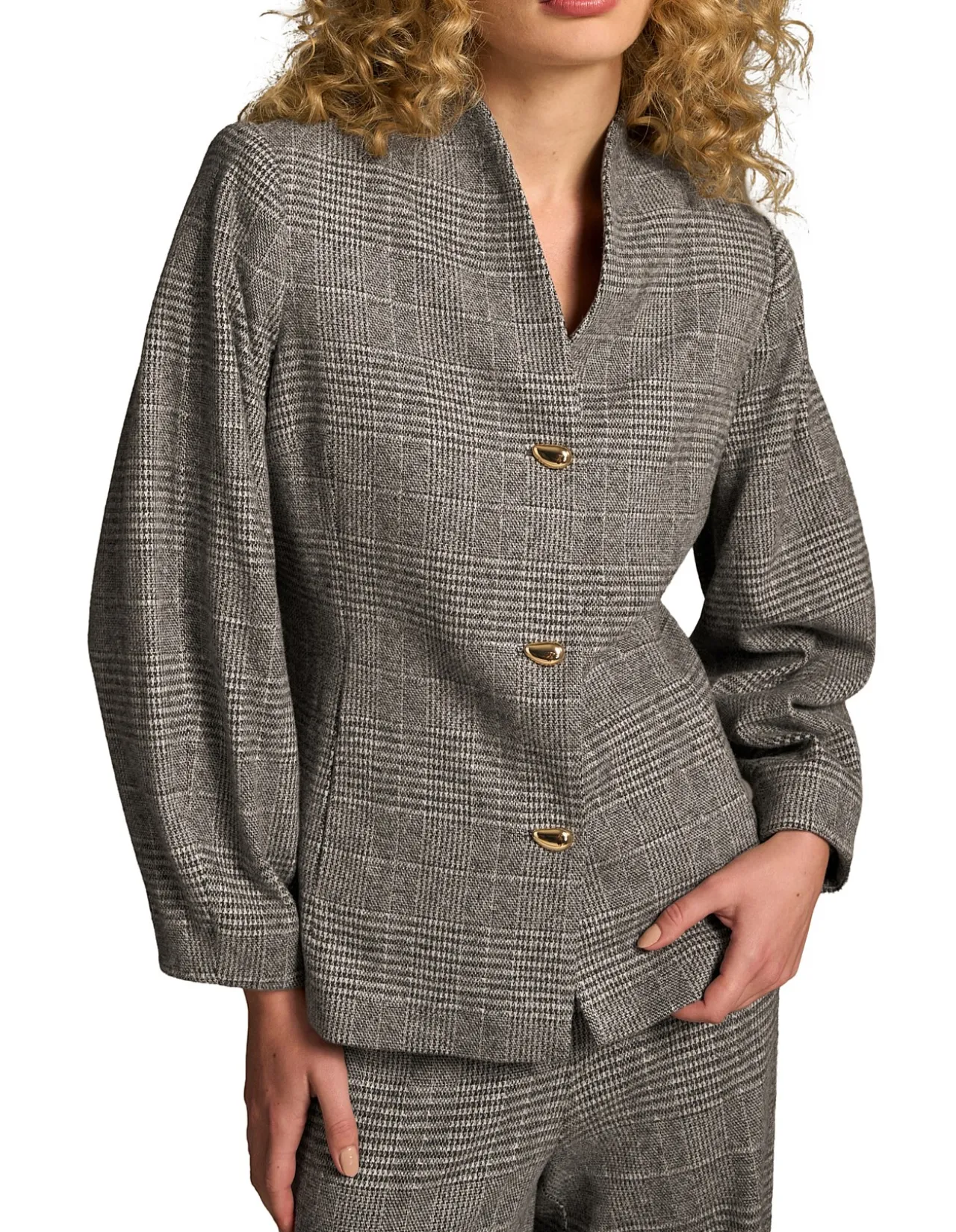 Sculpted Check Jacket