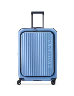 Securitime 65cm Expandable Medium Suitcase Lavender Blue