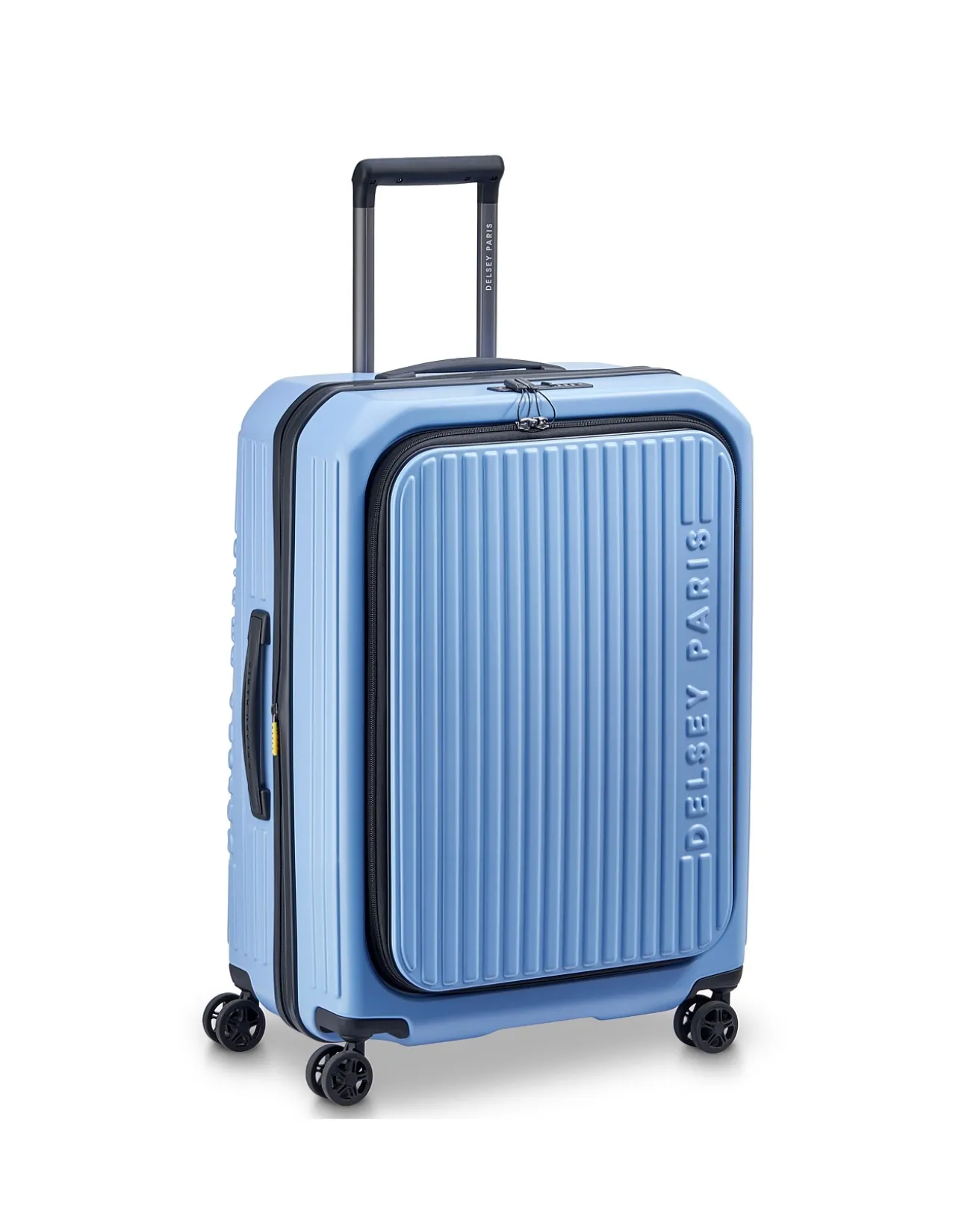 Securitime 65cm Expandable Medium Suitcase Lavender Blue