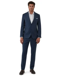 Self Stripe Tailored Fit Peak Lapel Jacket