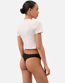 SENSUAL LACE TRIM THONG