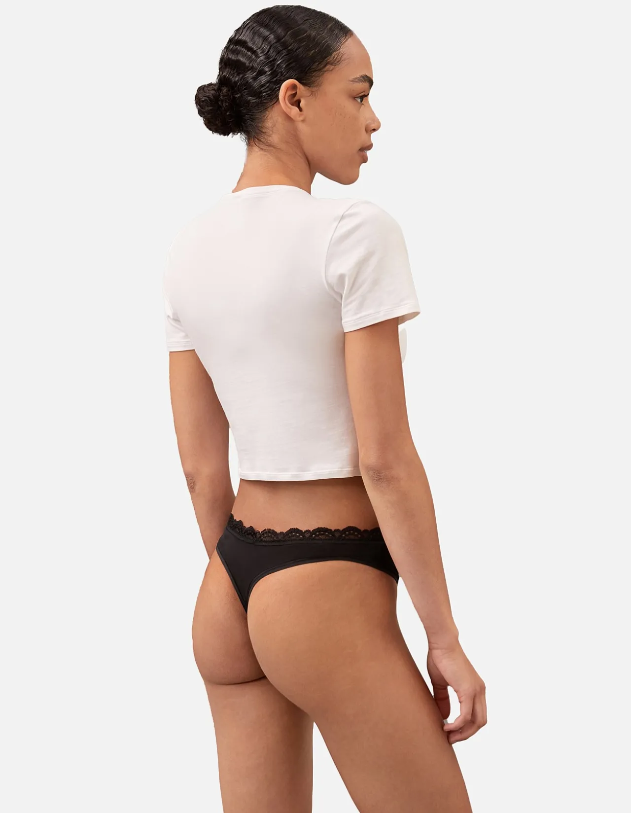 SENSUAL LACE TRIM THONG