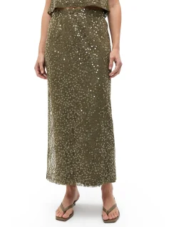 SEQUIN LACE SKIRT