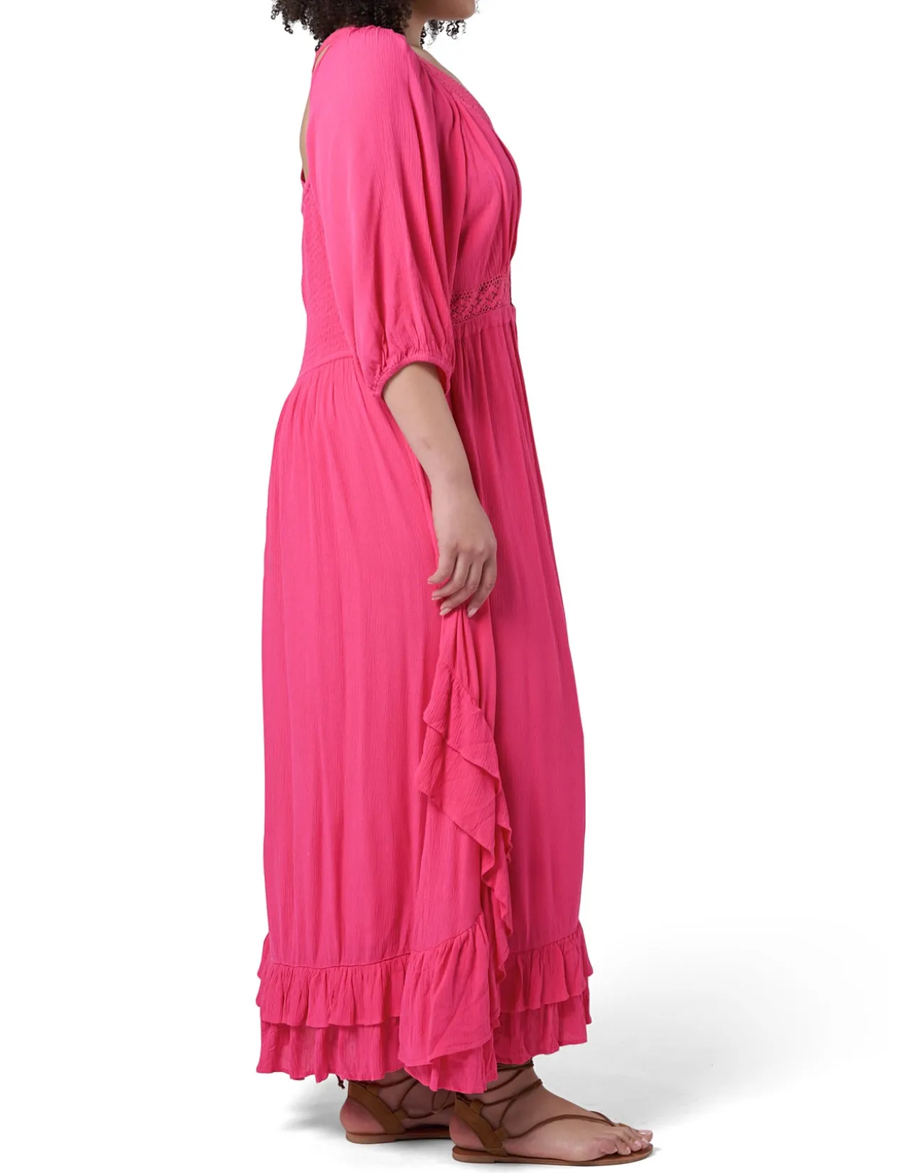 Serial Lover Maxi Dress with Lace Inserts