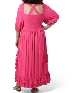 Serial Lover Maxi Dress with Lace Inserts