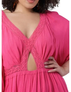 Serial Lover Maxi Dress with Lace Inserts
