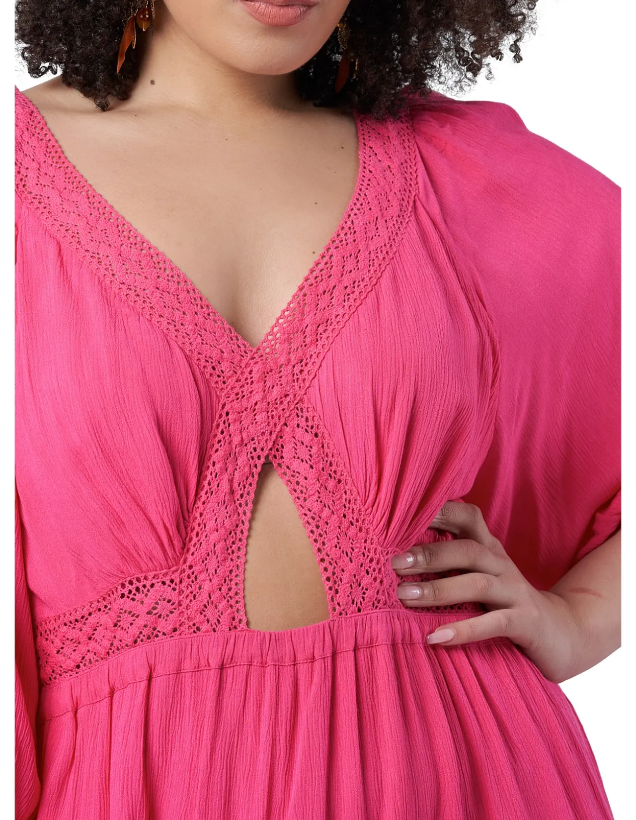 Serial Lover Maxi Dress with Lace Inserts
