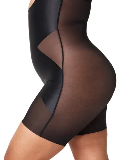 Shaping Satin Open Bust X Midthigh Bodysuit