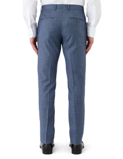 Sharkskin Weave Trouser Tonal Blue