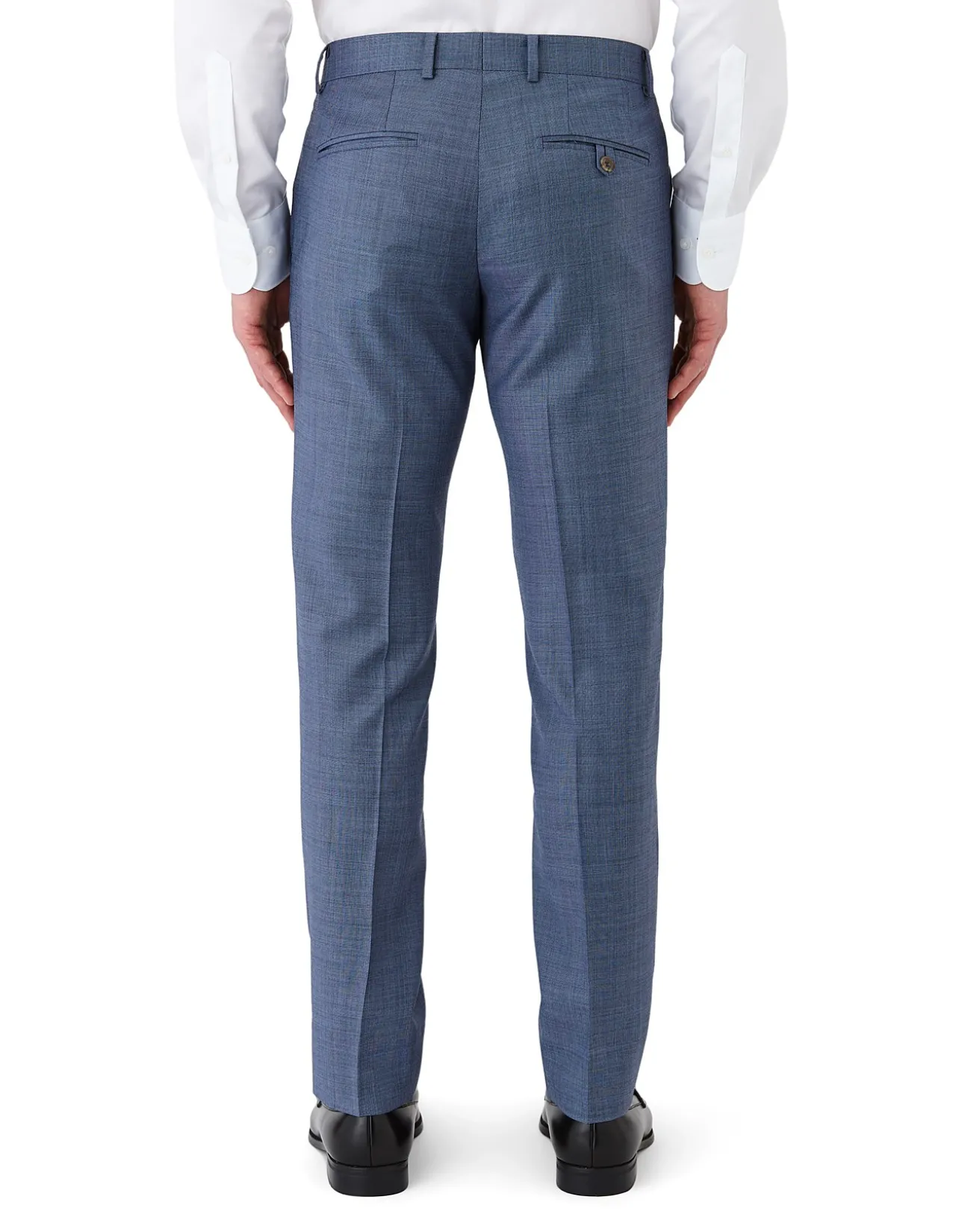 Sharkskin Weave Trouser Tonal Blue