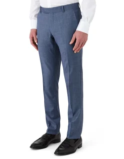 Sharkskin Weave Trouser Tonal Blue