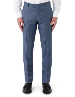 Sharkskin Weave Trouser Tonal Blue