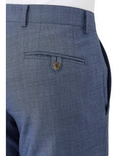 Sharkskin Weave Trouser Tonal Blue