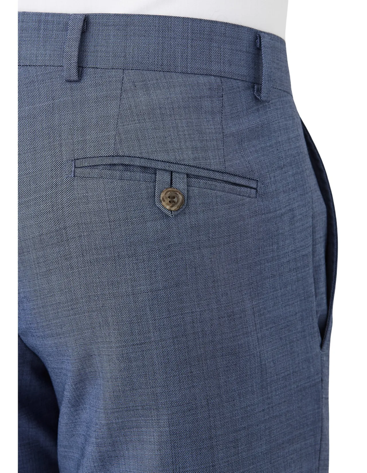 Sharkskin Weave Trouser Tonal Blue