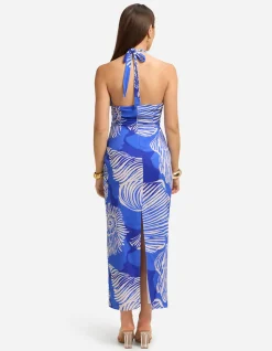SHELLIE HALTER MIDI DRESS