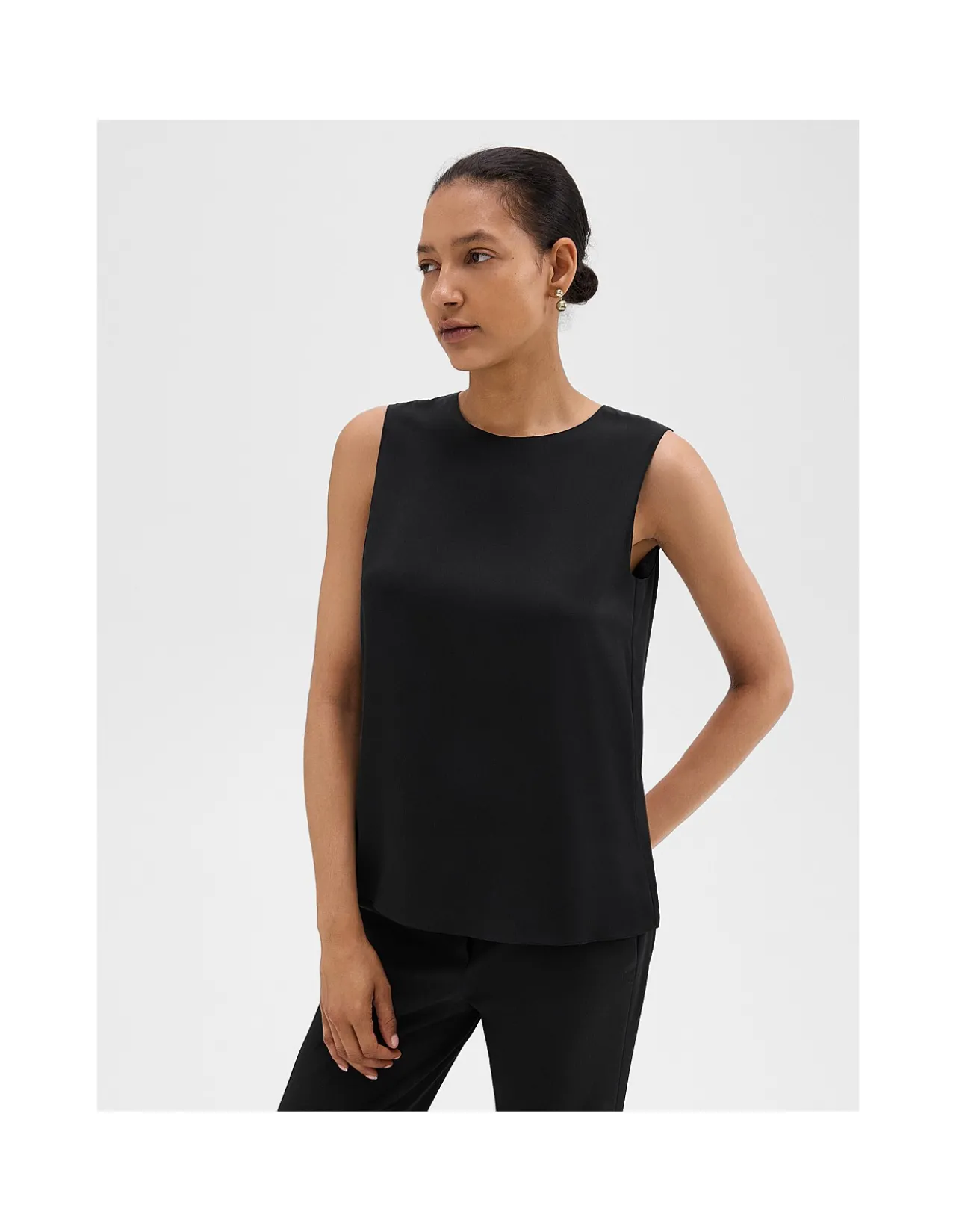 Shell Tank Top in Silk Georgette
