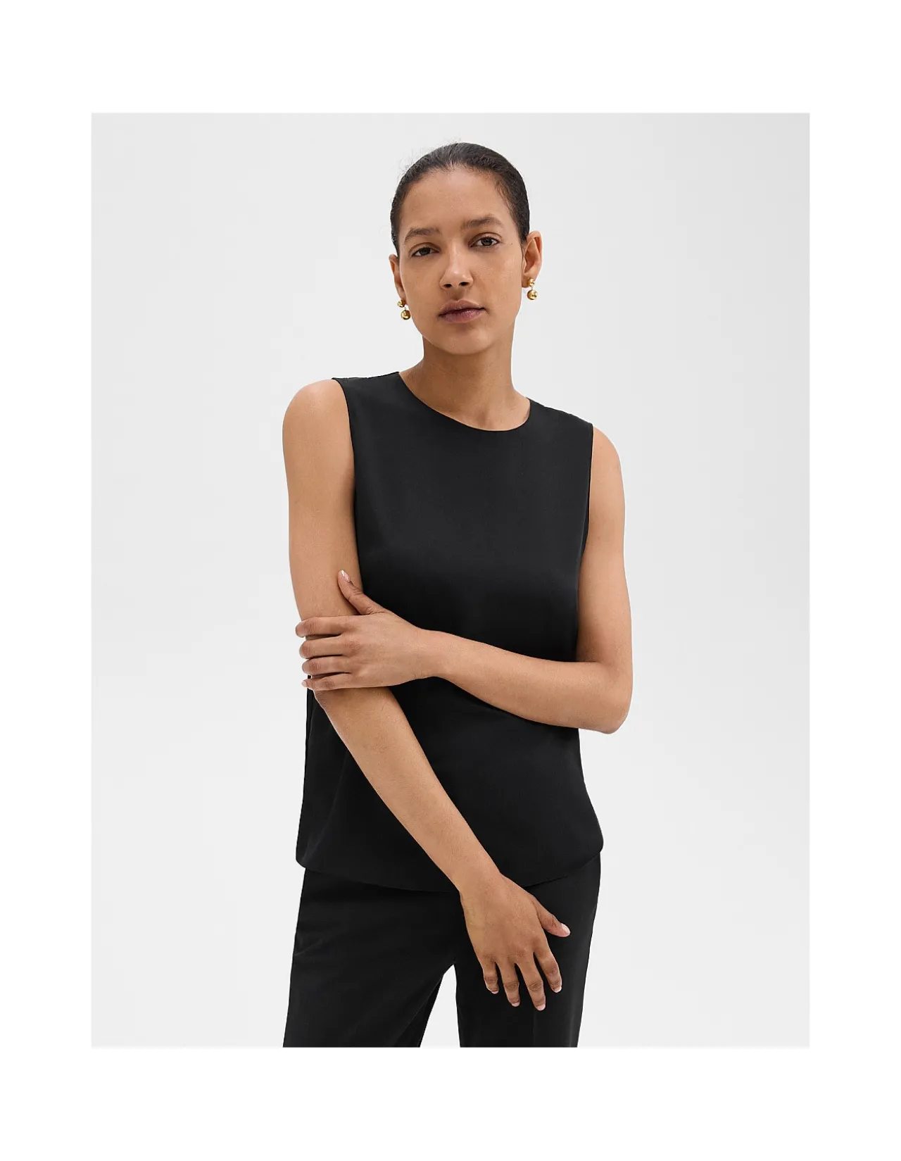 Shell Tank Top in Silk Georgette