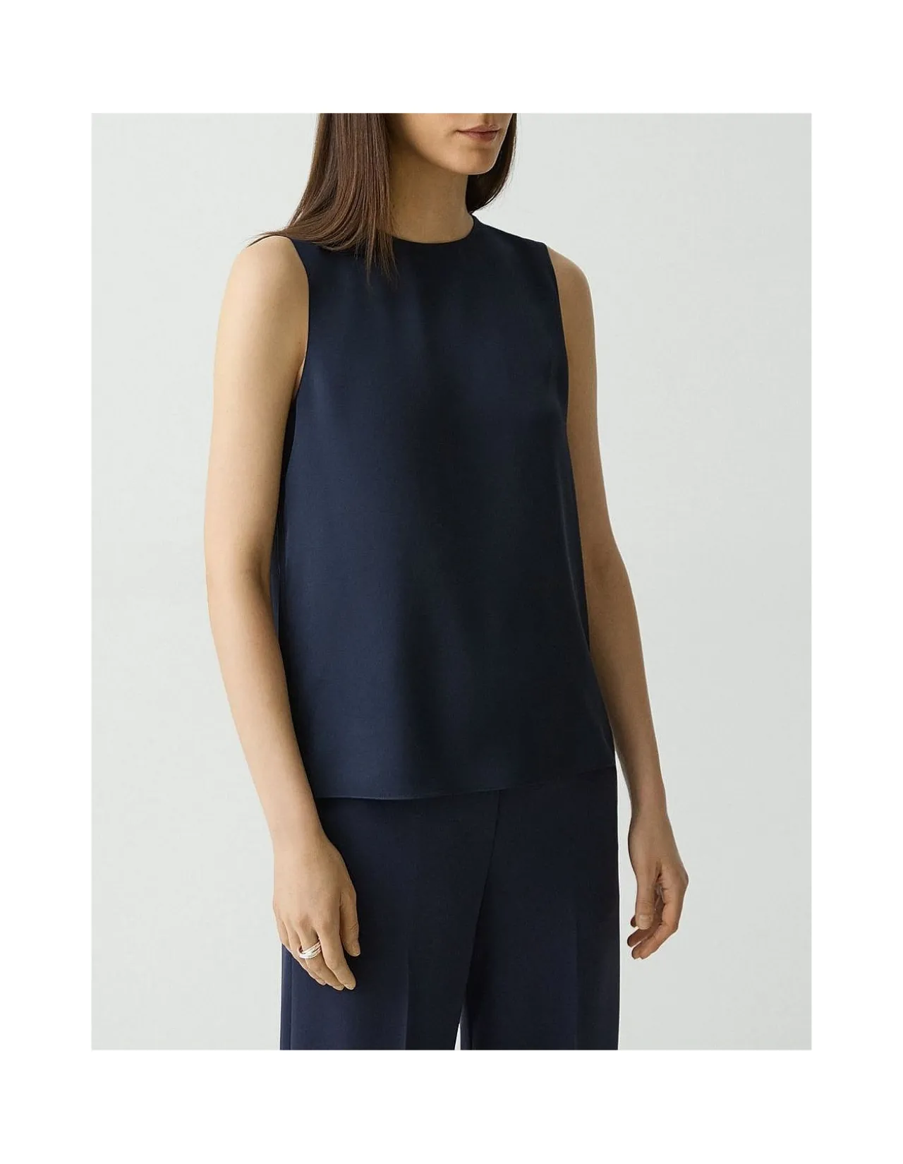 Shell Tank Top in Silk Georgette
