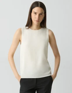 Shell Tank Top in Silk Georgette