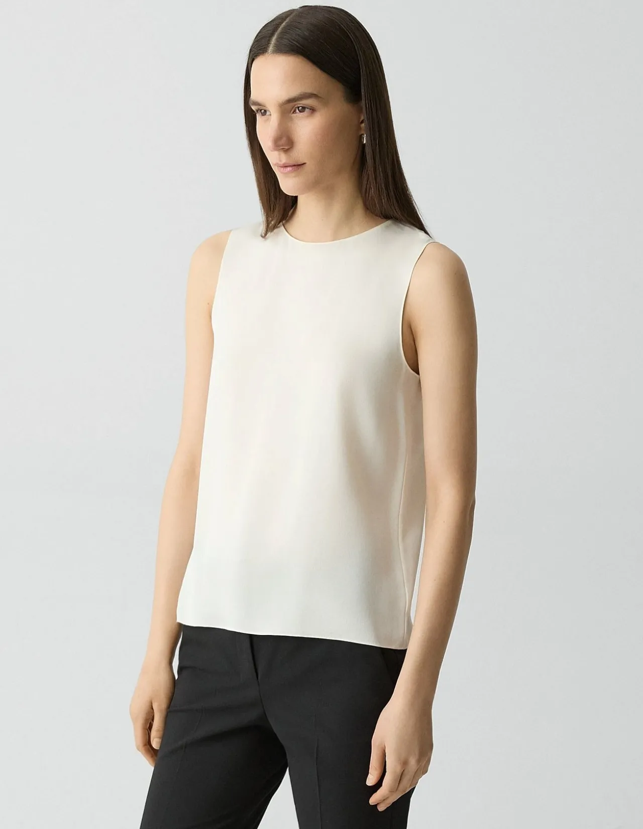 Shell Tank Top in Silk Georgette