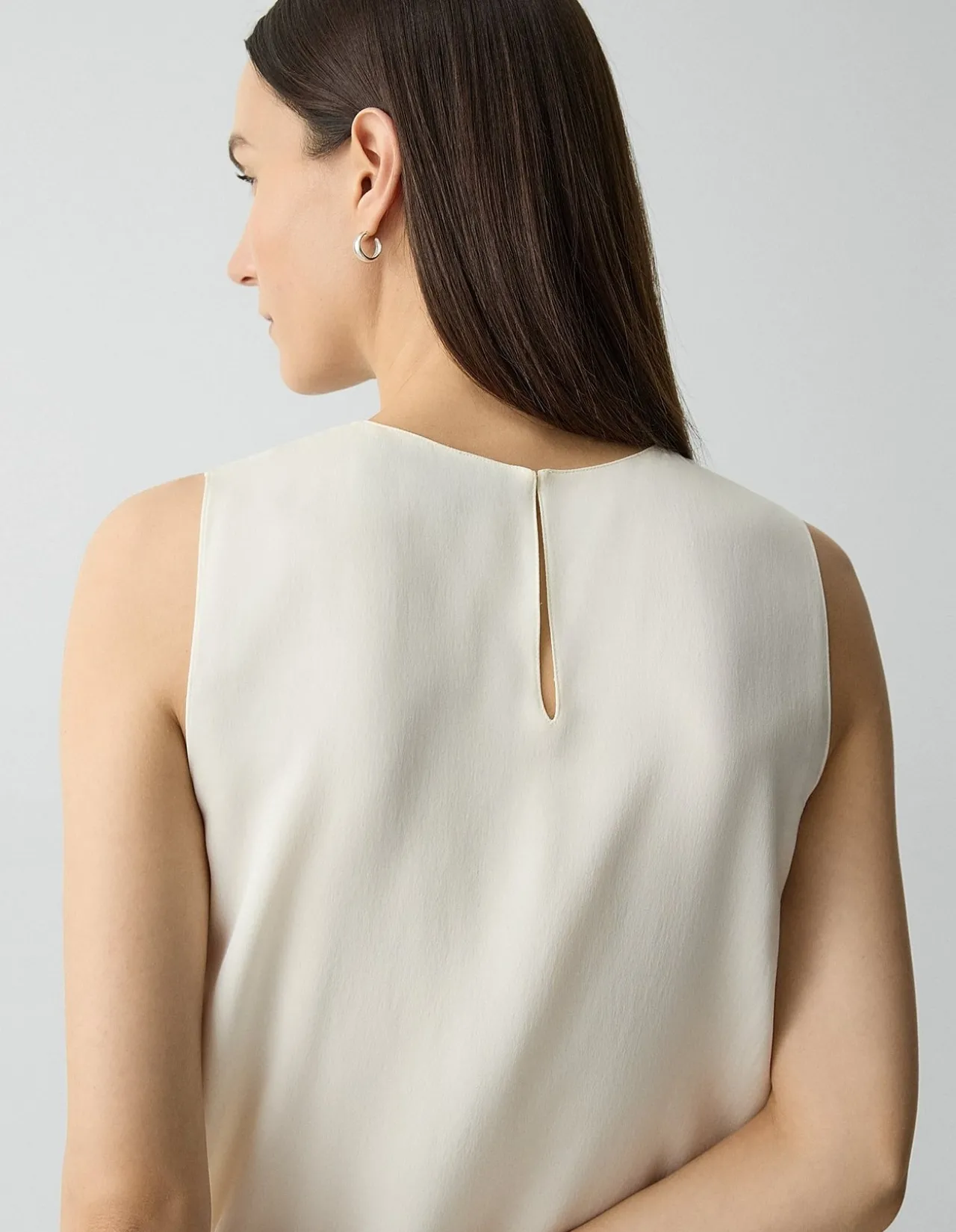 Shell Tank Top in Silk Georgette