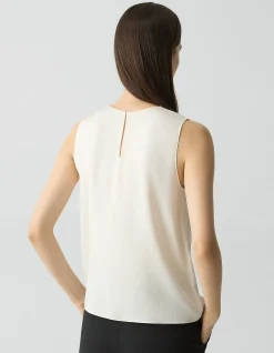 Shell Tank Top in Silk Georgette