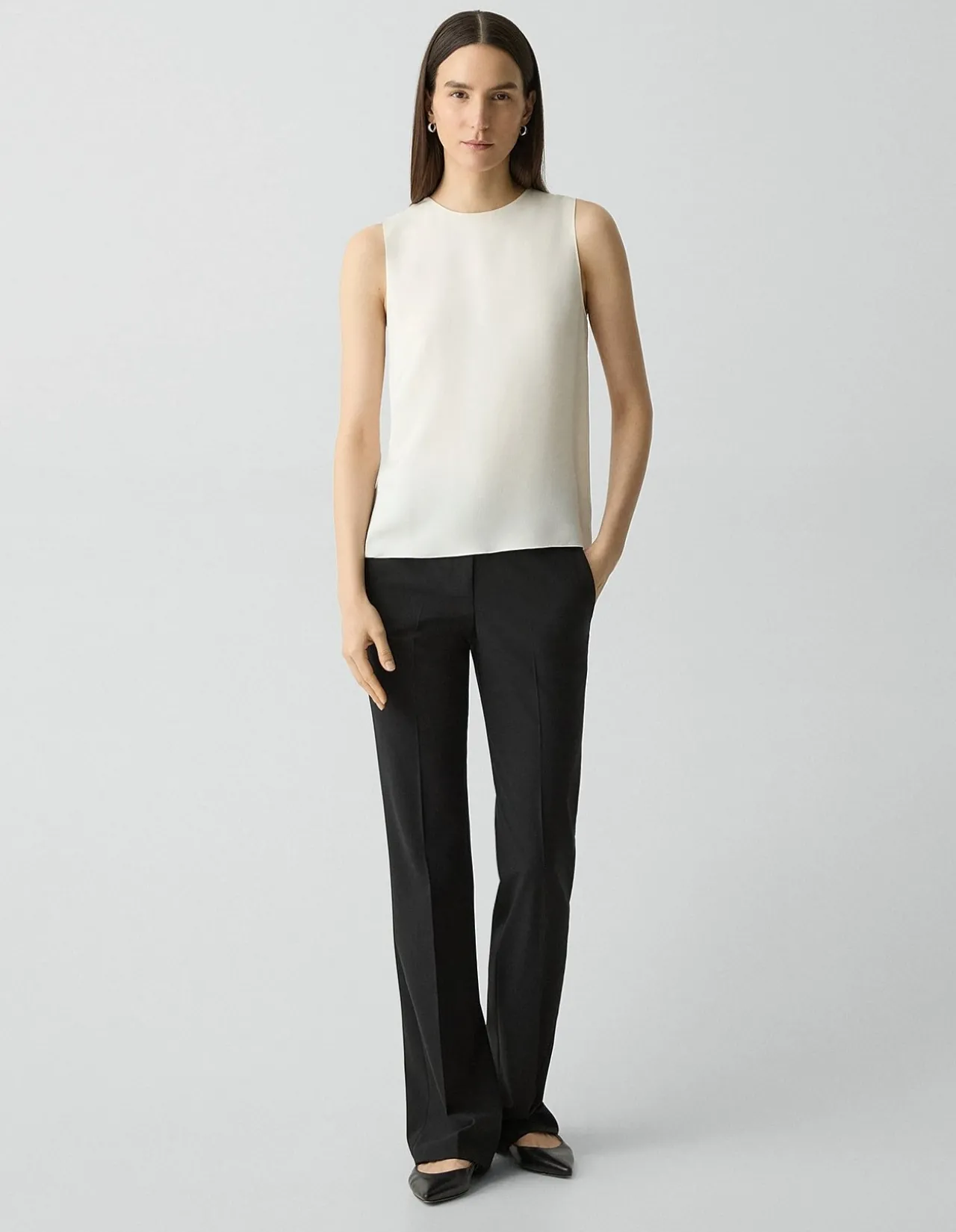 Shell Tank Top in Silk Georgette