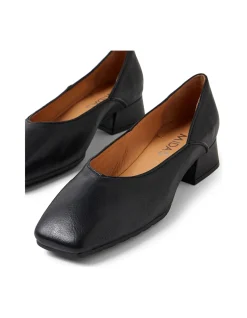 Shimma Square Toe Low Block Heel Pumps