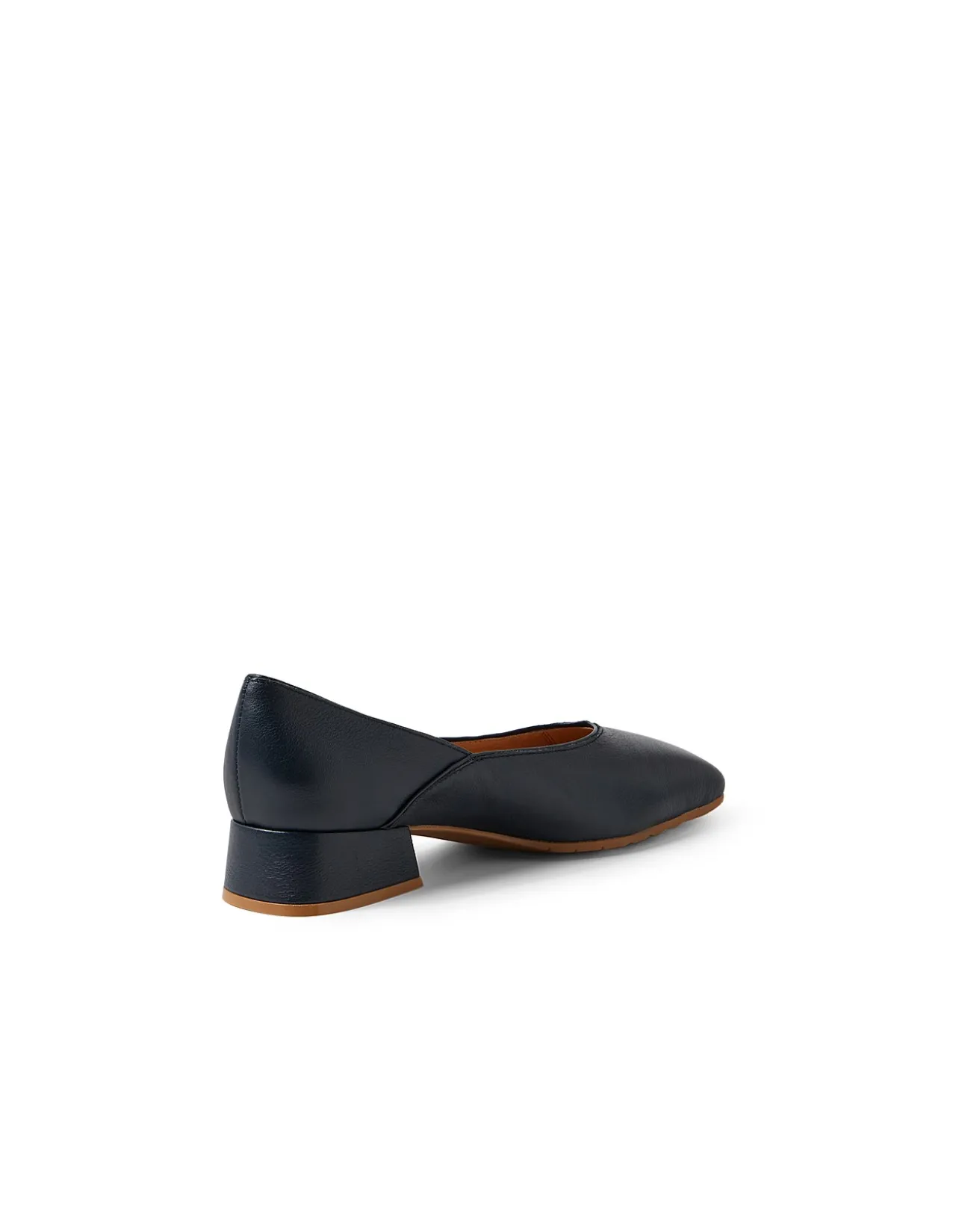 Shimma Square Toe Low Heel Leather Pumps