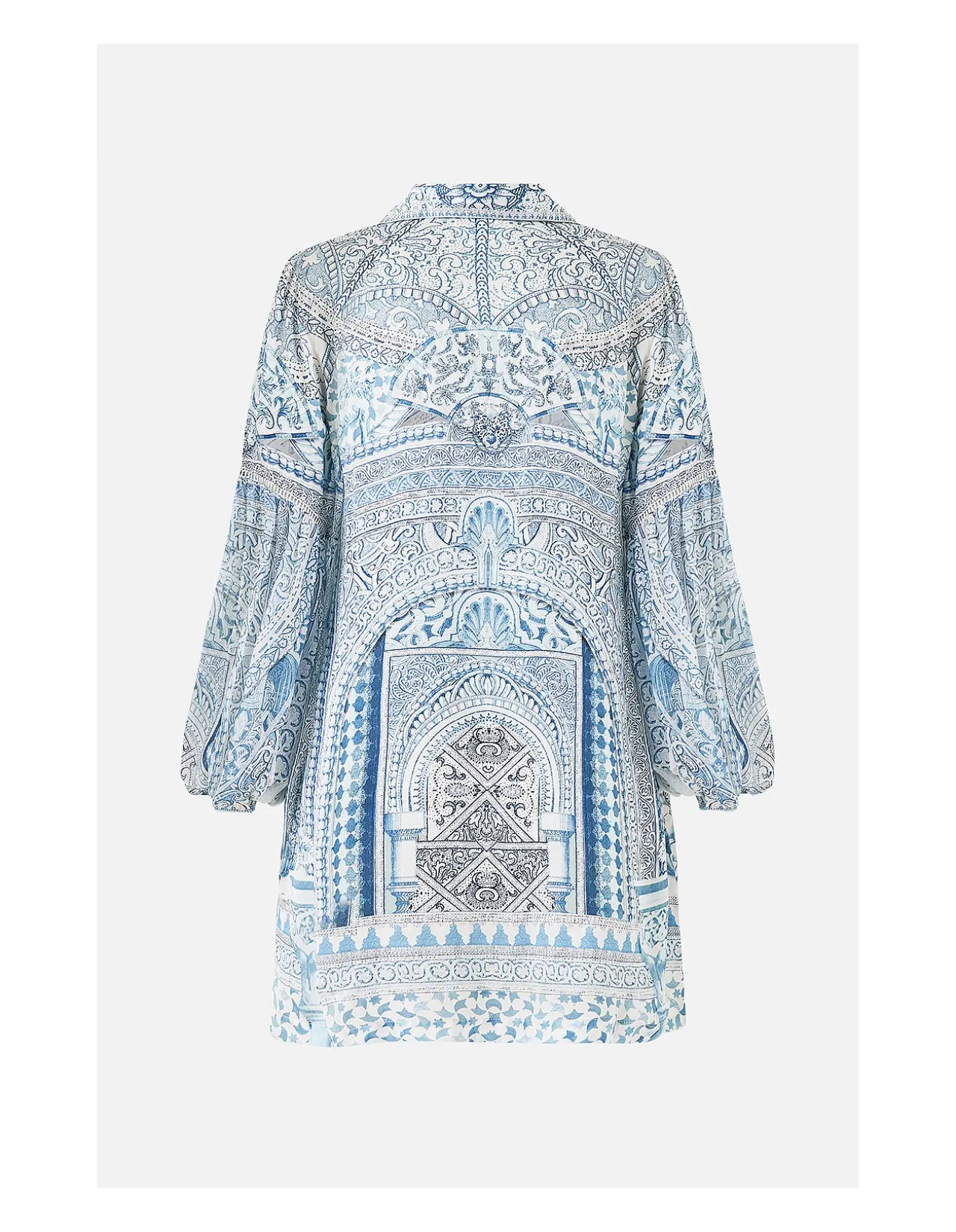 SHIRT DRESS WITH BLOUSON SLEEVE