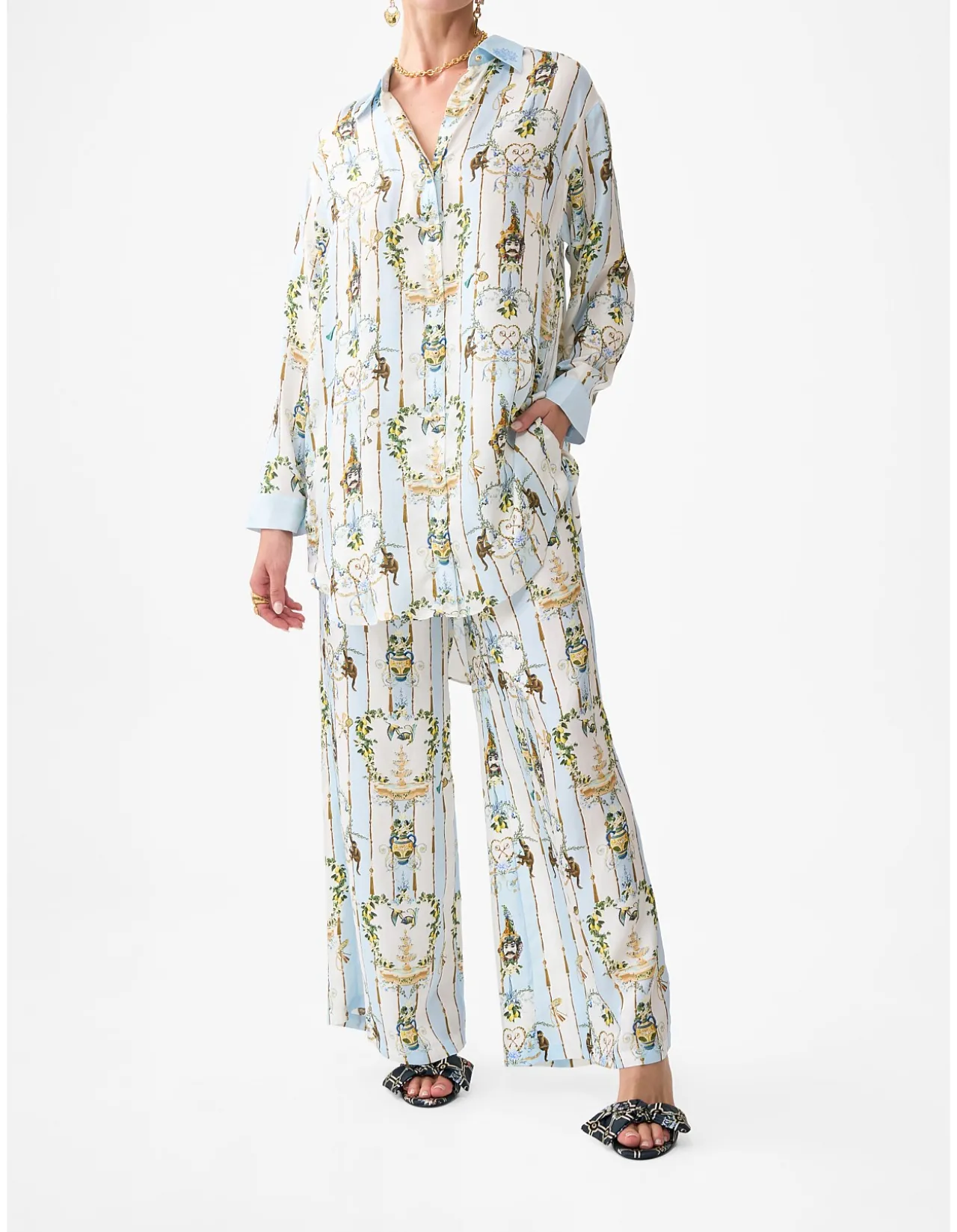 SHIRT TUNIC WITH SIDE BUTTONS