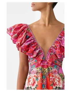 SHORT FRILL NECK DRESS