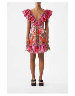 SHORT FRILL NECK DRESS