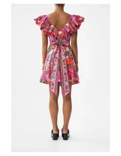 SHORT FRILL NECK DRESS
