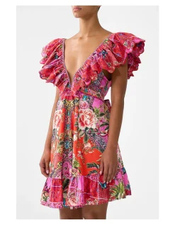 SHORT FRILL NECK DRESS