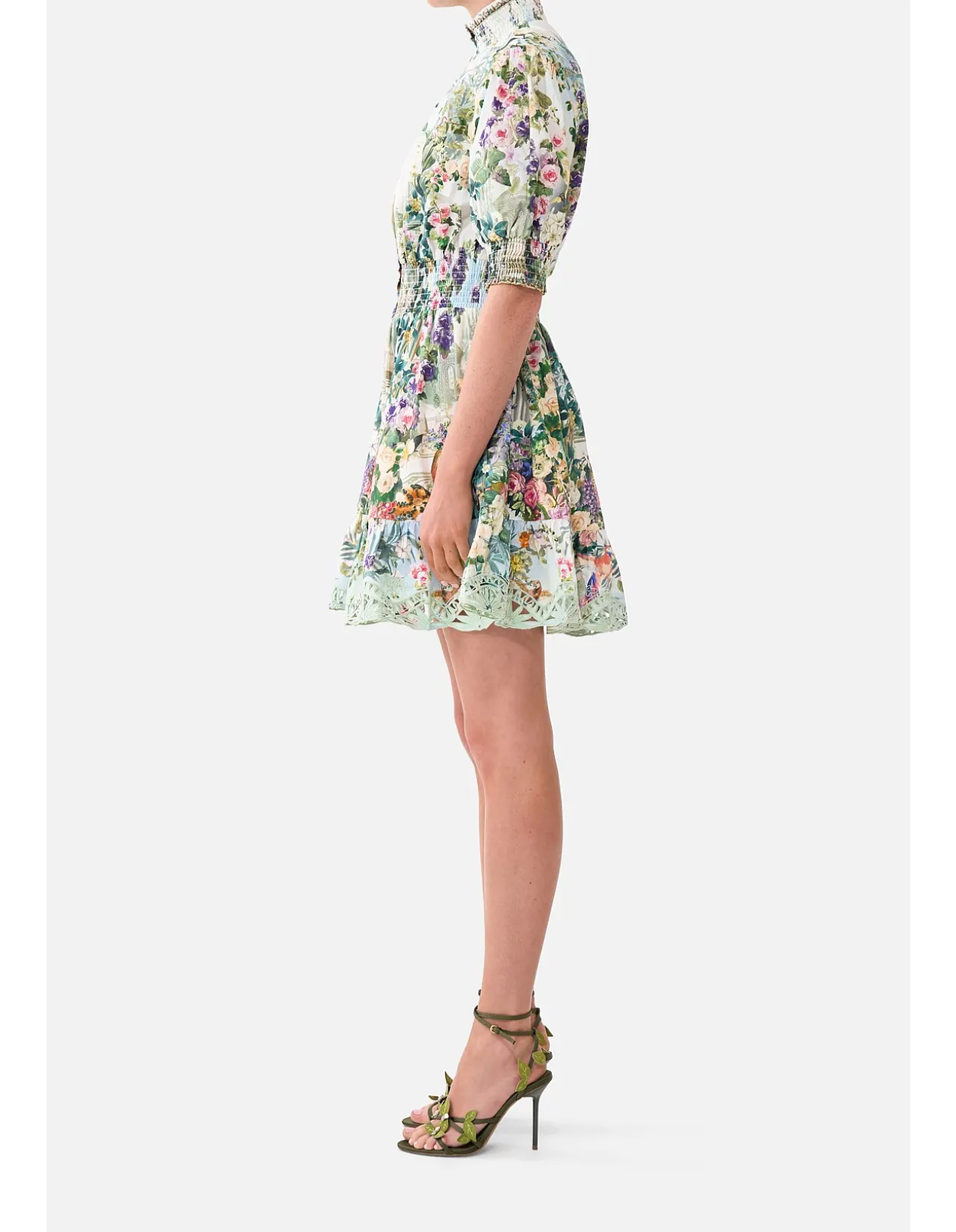 SHORT DRESS WITH SHIRRED WAIST