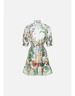 SHORT DRESS WITH SHIRRED WAIST