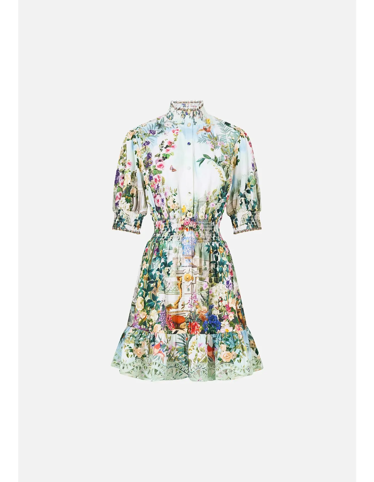 SHORT DRESS WITH SHIRRED WAIST