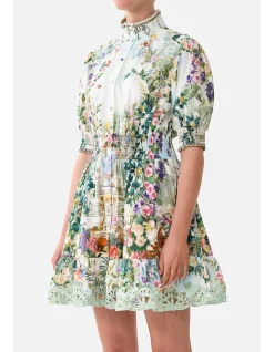 SHORT DRESS WITH SHIRRED WAIST