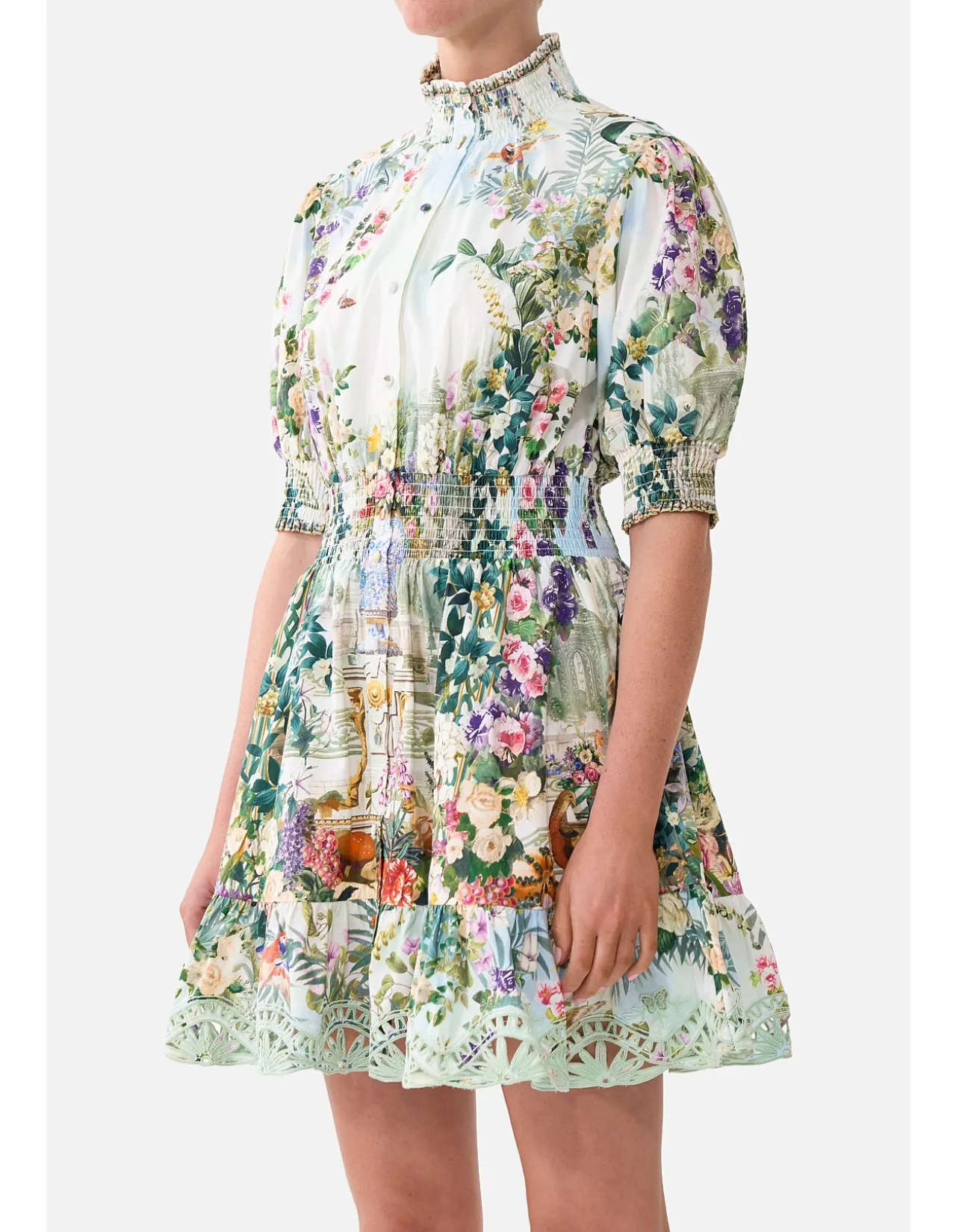 SHORT DRESS WITH SHIRRED WAIST