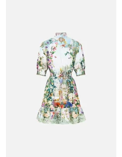 SHORT DRESS WITH SHIRRED WAIST