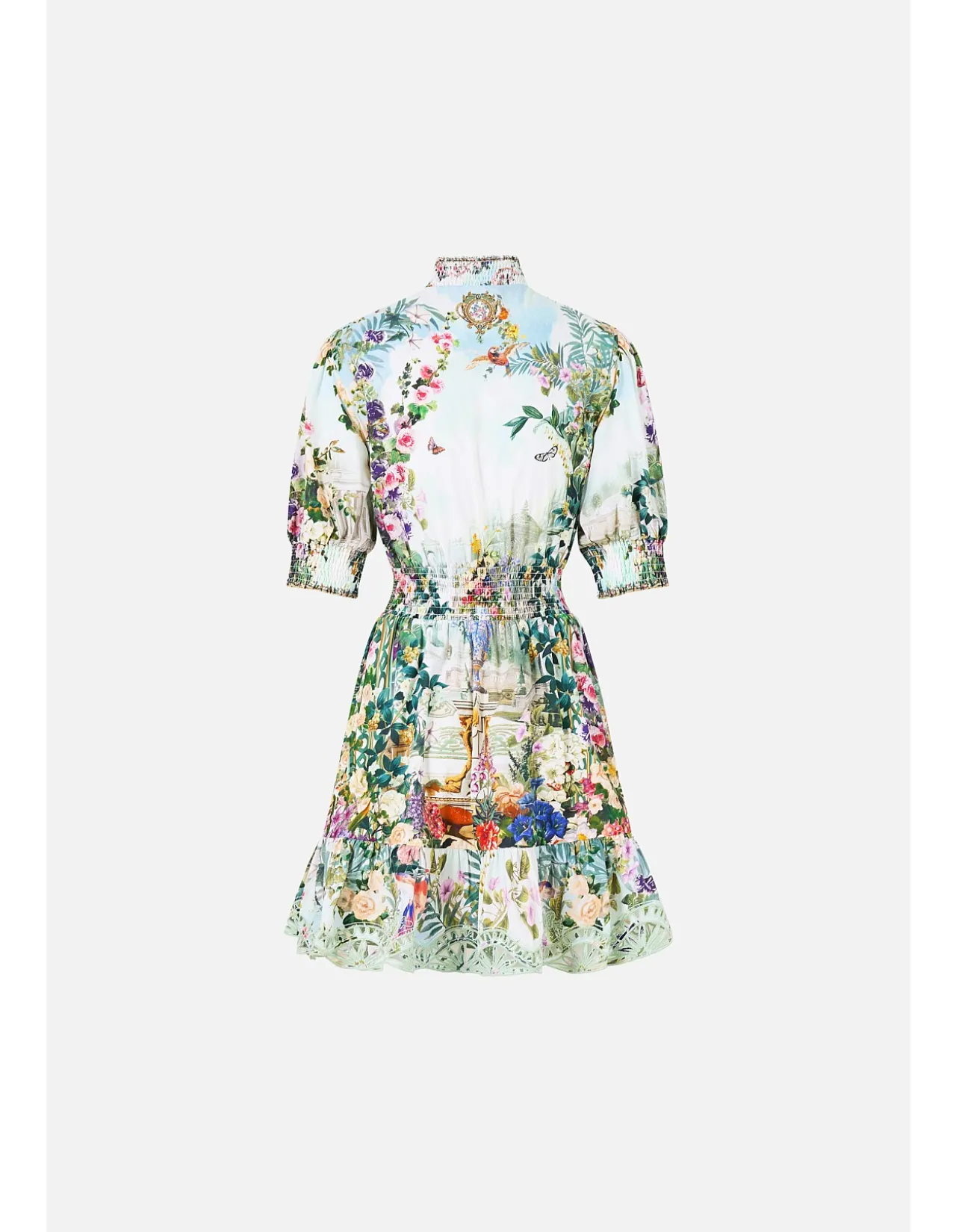 SHORT DRESS WITH SHIRRED WAIST
