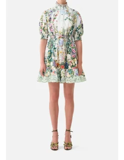 SHORT DRESS WITH SHIRRED WAIST