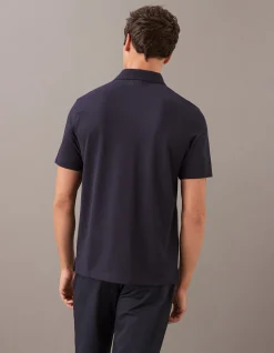 Short Sleeve Stripe Strech Jacquard Polo