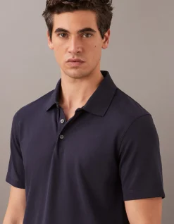 Short Sleeve Stripe Strech Jacquard Polo