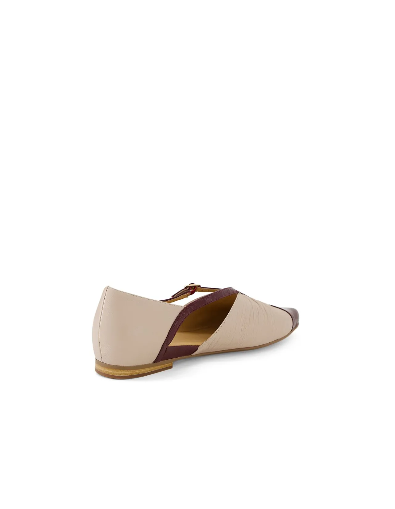 Simbal Patent Strap Two Tone Ballet Flats